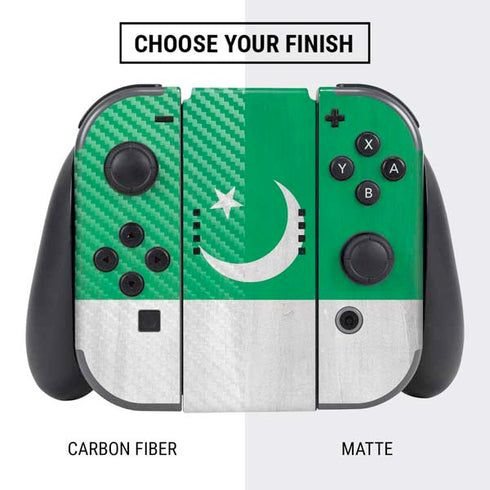 Pakistan Flag Distressed Nintendo Switch Bundle Skin